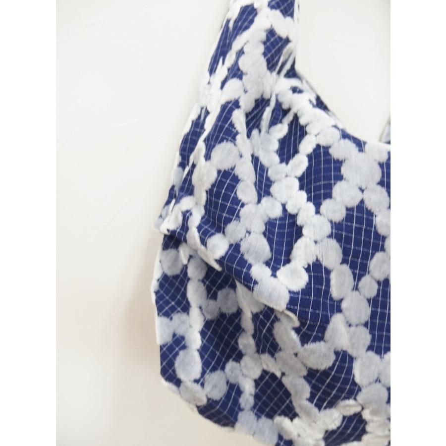 mina perhonen 『moss pearl』 ボディバッグ (大) navy ミナペルホネン  