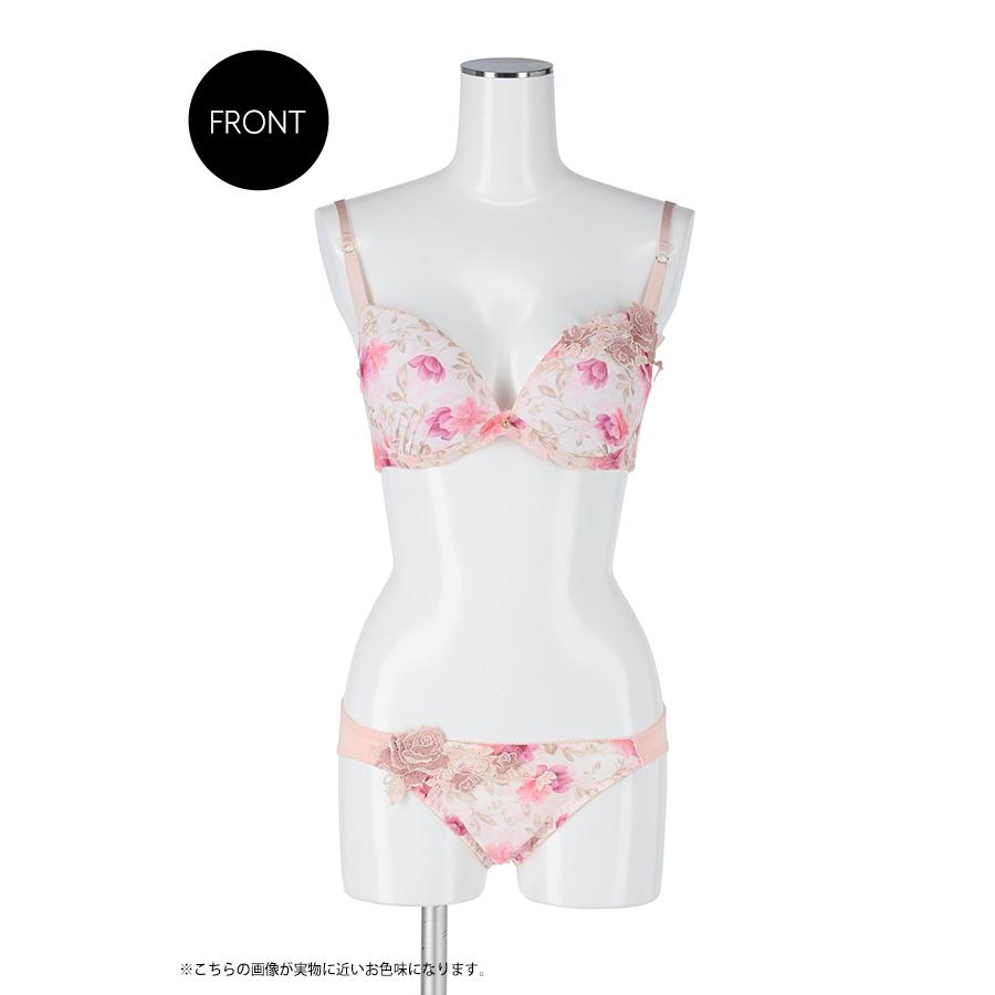 プリントブーケブラ＆ショーツセット 下着 レディース セット