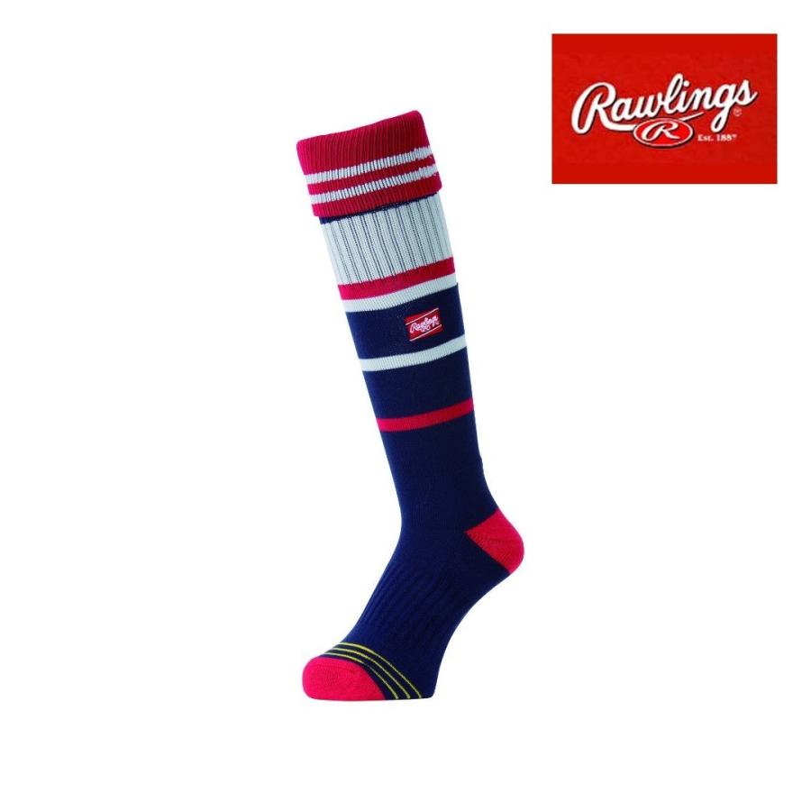 ローリングス Rawlings 野球 ベースボール ソフトボール 折り返しラインロングソックス 靴下 ネイビー レッド s9f01 s9f01 スポーツスタジアムソブエヤフー店 通販 Yahoo ショッピング