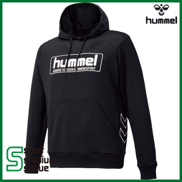 hummel（ヒュンメル）スウェットプルオーバーフーディー　HAP8218-90S（ブラック）　ハンドボール　サッカー　フットサル　バレーボール　野球