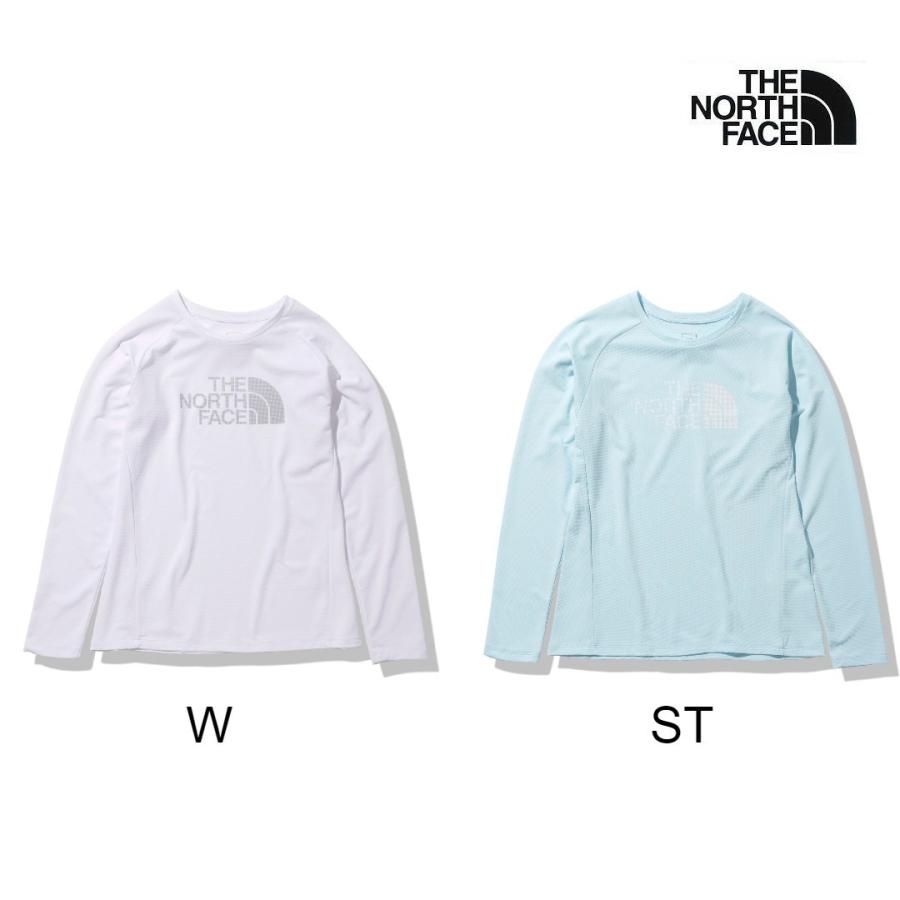 Thenorthface ザ ノースフェイス ランニングウェア 長袖tシャツ ロングスリーブgtdロゴクルー L S Gtd Logo Crew レディース ホワイト ブルー Ntw193 Ntw193 スポーツスタジアムソブエヤフー店 通販 Yahoo ショッピング