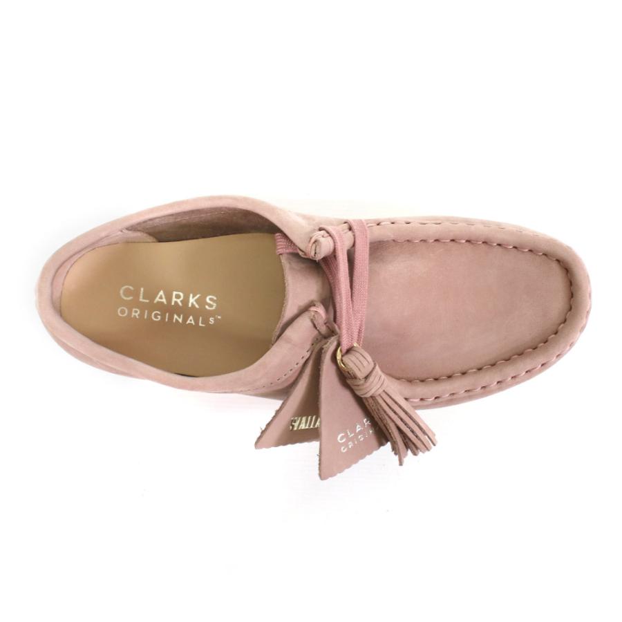 クラークス Clarks レディース ワラビー Wallabee BLUSH PINK LEA シューズ 靴 モカシン ピンク スエード カジュアル  シンプル ロゴ ORIGINALS 26165558