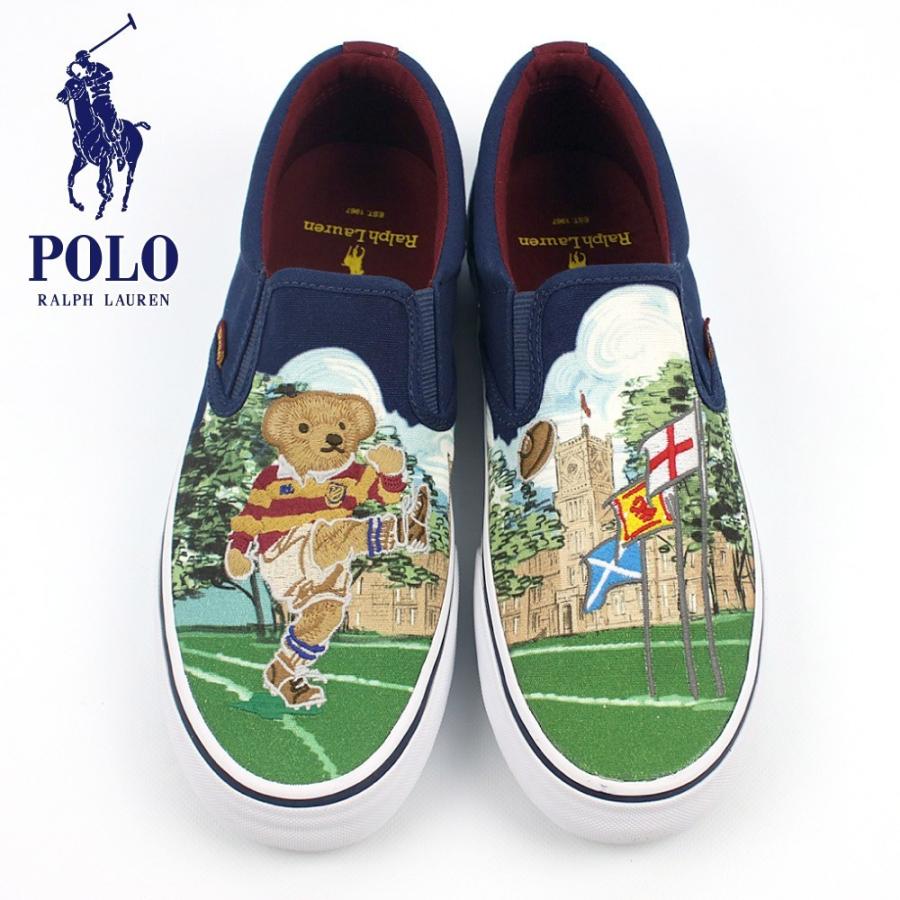 ポロ ラルフローレン スリッポン スニーカー メンズ ポロベア キャンバス Thompson 靴 Ga Golden West アメカジファッション 通販 Yahoo ショッピング