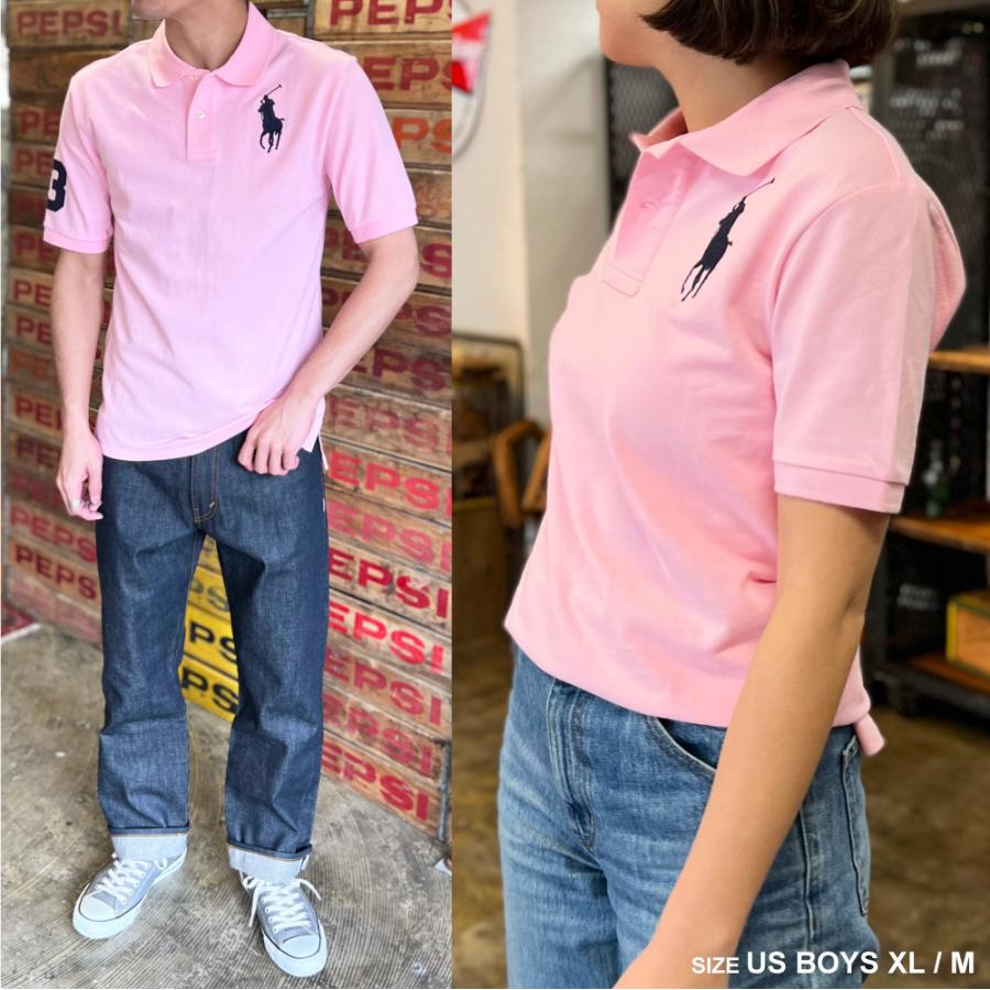 POLO ポロ ラルフローレン ポロシャツ ピンク 半袖 襟 ロゴ Sサイズ