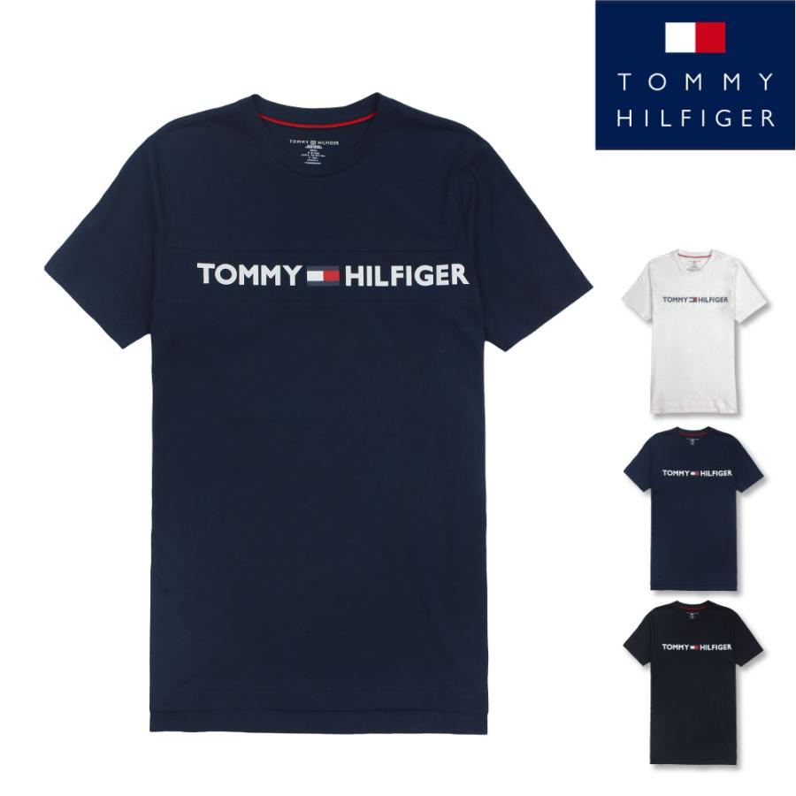 トミー ヒルフィガー メンズ 半袖 Tシャツ トップス ロゴ プリント 