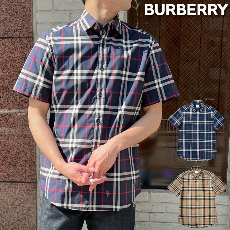 正規品 アウトレットストア バーバリー メンズ レディース シャツ 半袖 チェック柄 コットンポプリン オンライン最 激安 Keuangan Rarr Sch Id