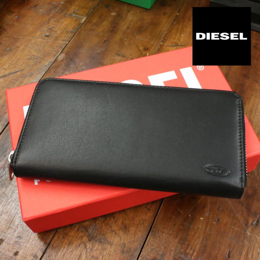 ディーゼル DIESEL 長財布 ウォレット ラウンドジップ 牛革 レザー