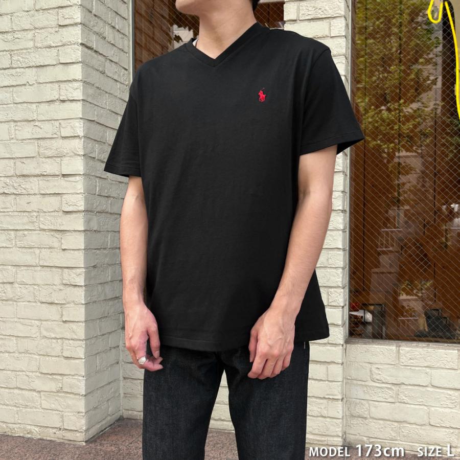 ポロ ラルフローレン メンズ 半袖 Tシャツ トップス 無地 Vネック