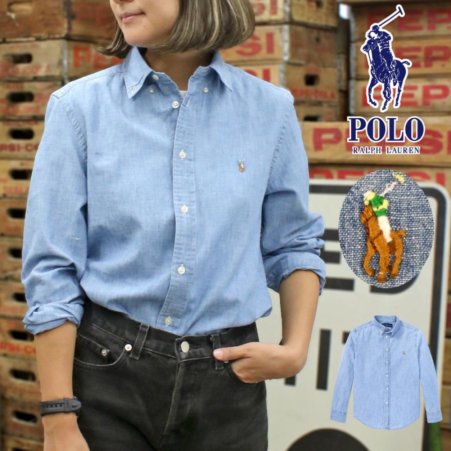 ポロ ラルフローレン ボーイズサイズ シャンブレーシャツ メンズ レディース ポニー 刺繍 長袖 ボタンダウン ライトブルー トップス  :g69703283:Just Goods-アメカジファッション - 通販 - Yahoo!ショッピング