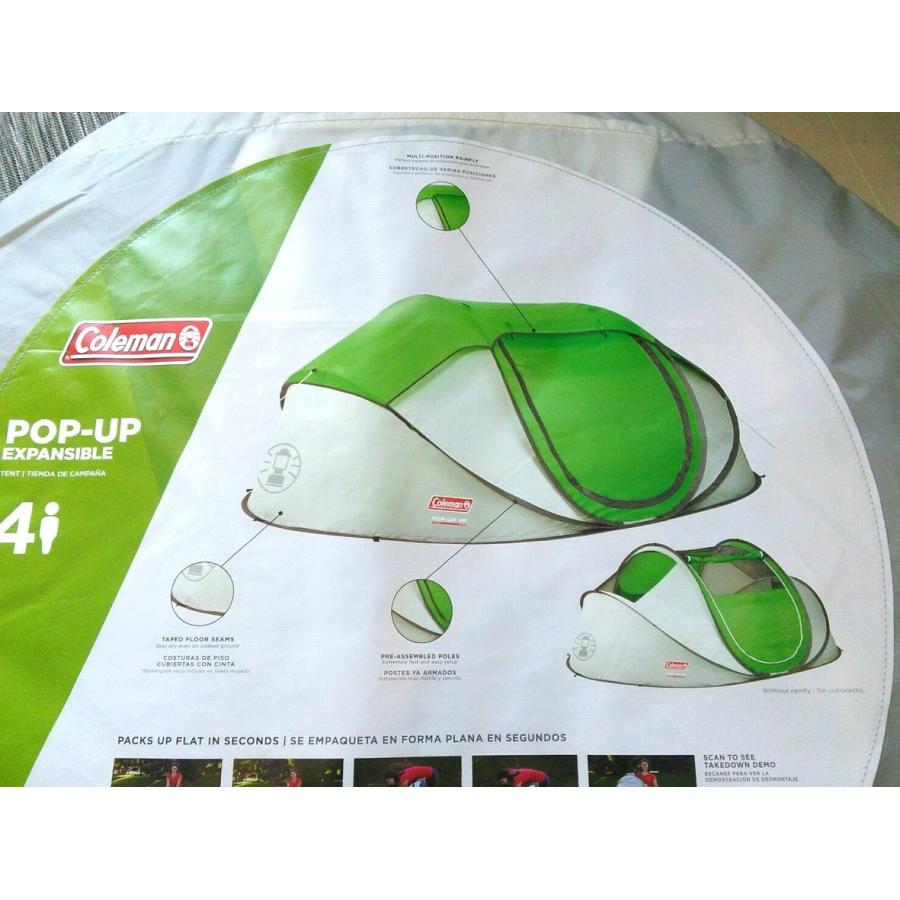 米国コールマン Coleman ポップアップテント 4人用 フェス ソロキャンプ 夏季キャンプ 海水浴などに 006 007 サッカーアート ヤフー店 通販 Yahoo ショッピング