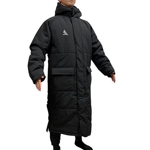 SVOLME（スボルメ） 発熱中綿ベンチコート ブラック ロングコート 中綿