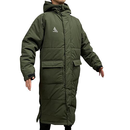 SVOLME（スボルメ） 発熱中綿ベンチコート カーキ ロングコート 中綿