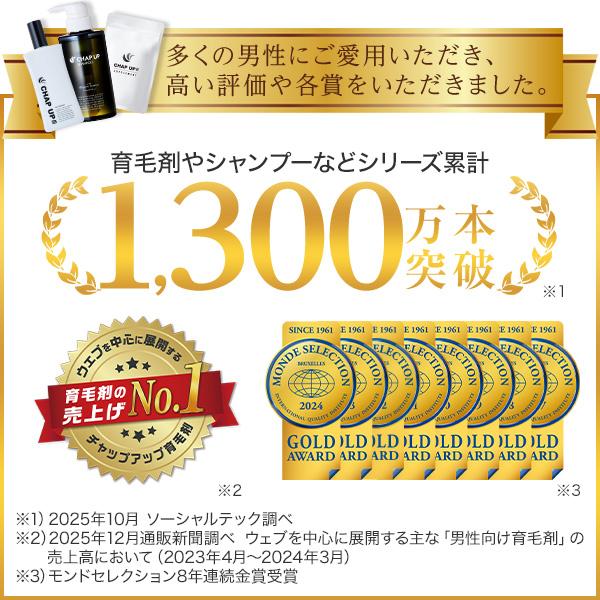 チャップアップ（CHAP UP） 式 育毛剤 2本 シャンプー 2本 セット 育毛