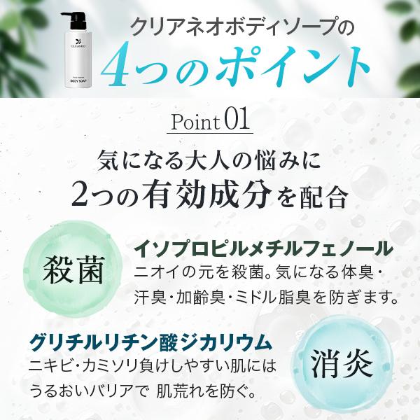 CLEANEO（クリアネオ） 公式 医薬部外品 ボディソープ 300ml 2本