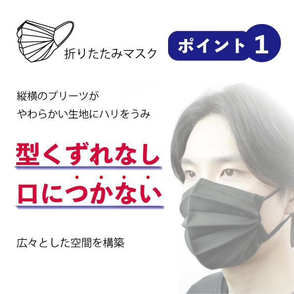 折りたたみマスク 銀 日本製 洗える 抗ウイルス ウェルネスマスク 息がらく 軽量 速乾 UVカット 防臭 耳ヒモ調整 蛇腹 高耐久 JIS規格 花粉 ギフト｜sociel-knit｜13