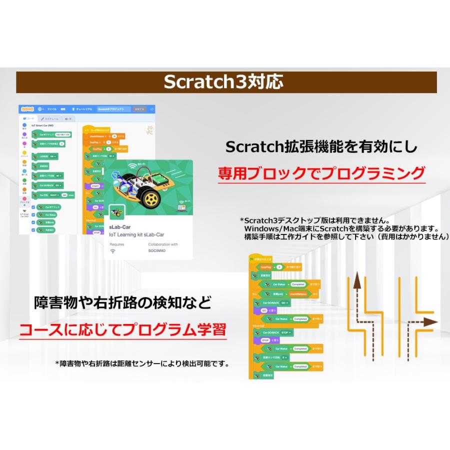 sLab-Car（エスラボ・カー）スマートロボットカー【Scratch・Arduino対応】スターターキット《IoT電子工作・プログラミング教育教材》 (標準) |  | 01