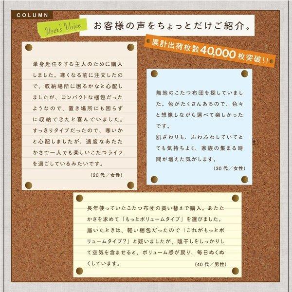 こたつ布団 掛布団 敷布団 2点 円形 丸形 (直径80cm 天板対応) 〔円形直径205〕 もっとボリュームタイプ｜sofa-lukit｜17