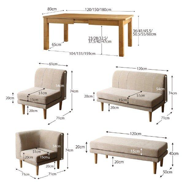 ダイニングソファ 1人掛け カバーリング仕様 ポケットコイル｜sofa-lukit｜21