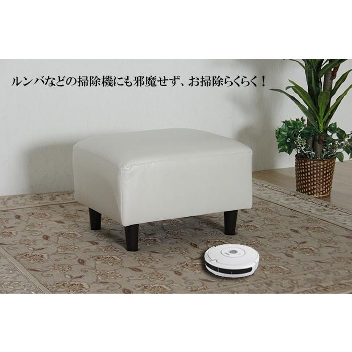 旧仕様処分再生皮革 レザーファブリックスツール レザー オットマン 