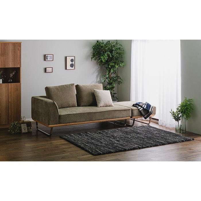 送料無料 カウチソファー ソファー コーデュロイ ファブリック カウチ