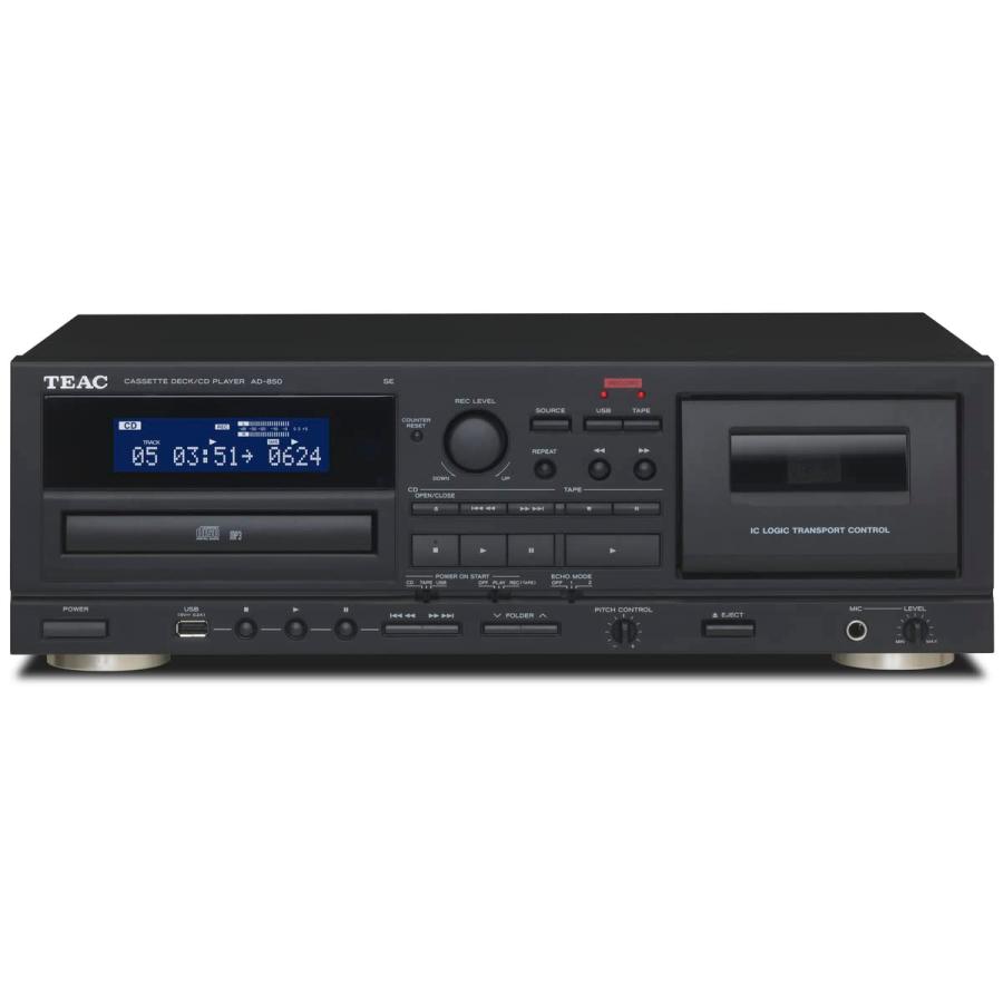 TEAC CD/カセットレコーダー USB接続対応 ブラック AD-RW900-B  