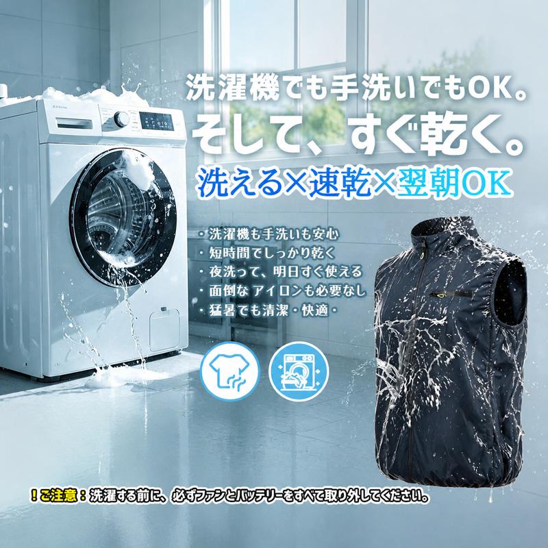 空調ベスト ファン付きベスト 空調作業服 空調ウェア 5V フルセット