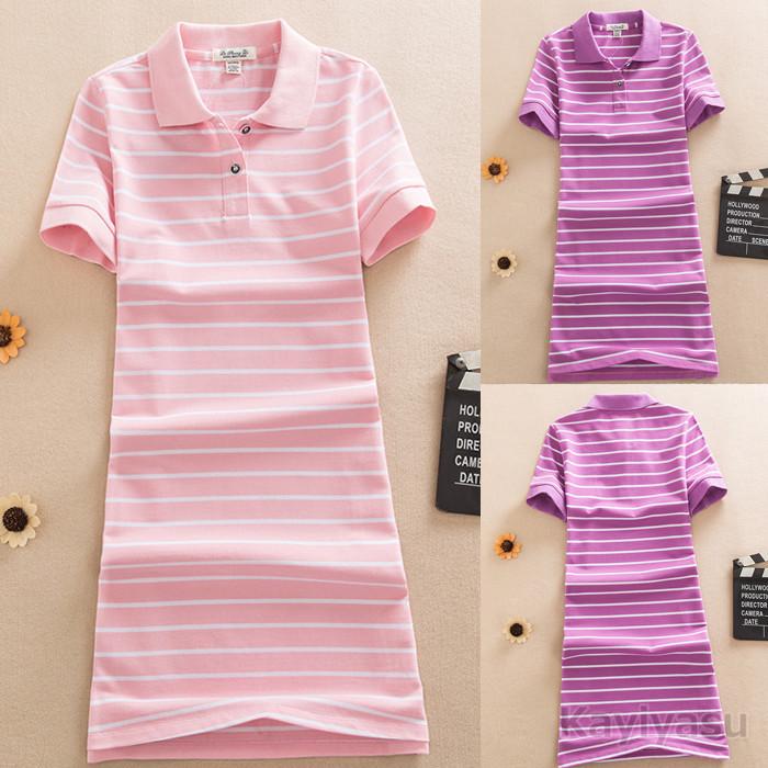 ゴルフウェア ポロワンピース レディース スポーツチュニック ボーダー柄 ゴルフワンピース ロングポロシャツ 着痩せ 夏用コーデ 通気吸汗 半袖 Polo Aライン 008 Jxk Zb1 Inotenka Yahoo 店 通販 Yahoo ショッピング