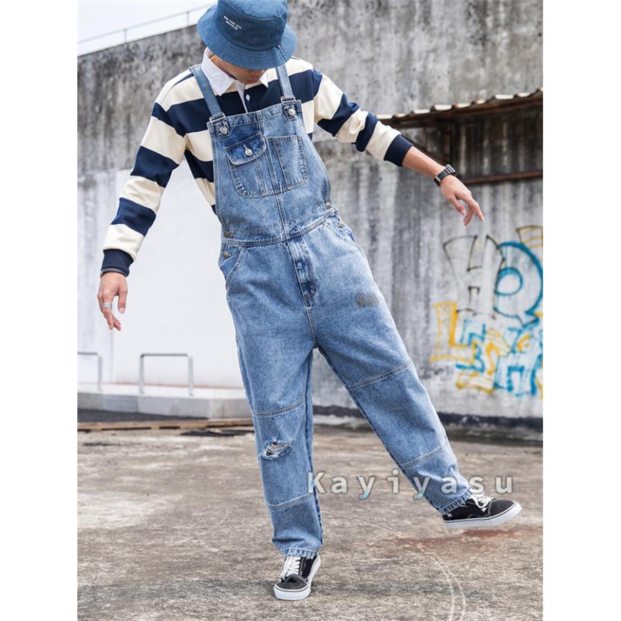 代引可 S 6xl サロペット デニム オーバーオール メンズ ジーンズ ゆったり ズボン型つなぎ ロングパンツ ダメージ おしゃれ 胸当て ジーパン 繋ぎ ファッション性 Materialworldblog Com