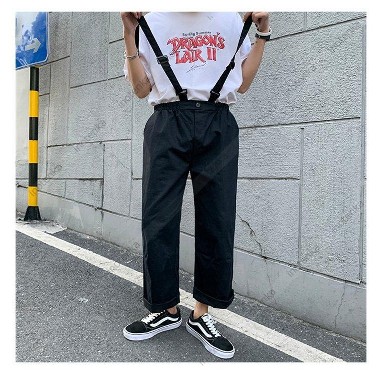 超人気の サスペンダーパンツ ストレートパンツ メンズ 吊りズボン ブレイシーズ ロングパンツ 男性用 無地 アンクルパンツ カジュアルウエア 春夏秋 Materialworldblog Com