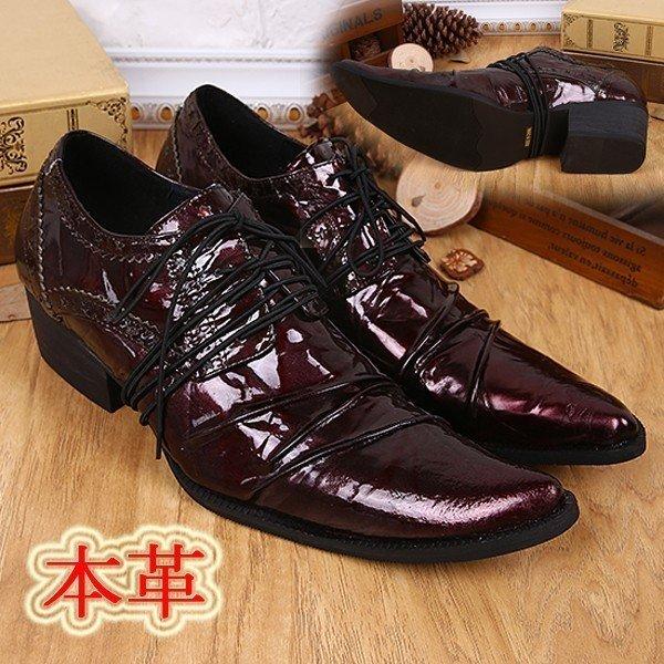 新発売の 革靴 本革 メンズ レザーシューズ ビジネスシューズ ポインテッドトゥ ハイヒール 皮靴 紳士靴 おしゃれ イギリス風 Web限定 Www Lequotidien Mr