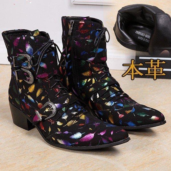 超激安 ショートブーツ メンズ 本革 短靴 革靴 レザーシューズ 紳士靴 ハイヒール ポインテッドトゥ サイドジップ ハイカット おしゃれ イギリス風 無料長期保証 Www Technet 21 Org