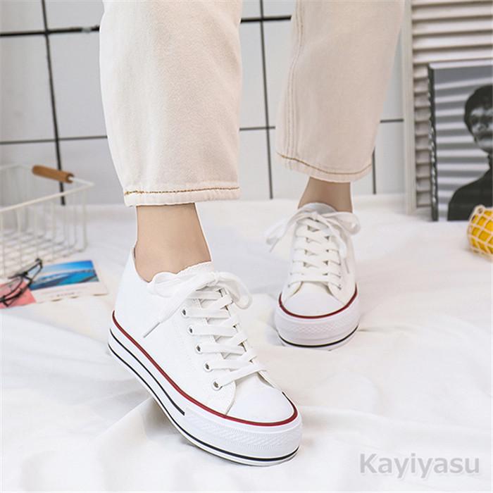 5 5cm Up スニーカー シークレットシューズ 厚底 上げ底靴 レディース 無地 キャンバスシューズ 運動靴 スポーツ オシャレ 軽量 ズック靴 楽ちん 可愛い 008 Wsxy Ss8056 Kayiyasu ヤフー店 通販 Yahoo ショッピング