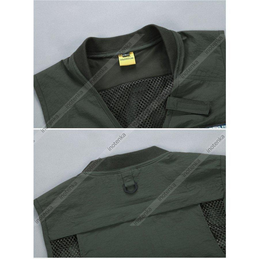 フィッシングベスト お釣りベスト 超美品の メンズ 多機能 薄手 カメラマンベスト 撮影 サマーベスト 通気 夏 登山 アウトドア 春 メッシュベスト 秋 カメラマン