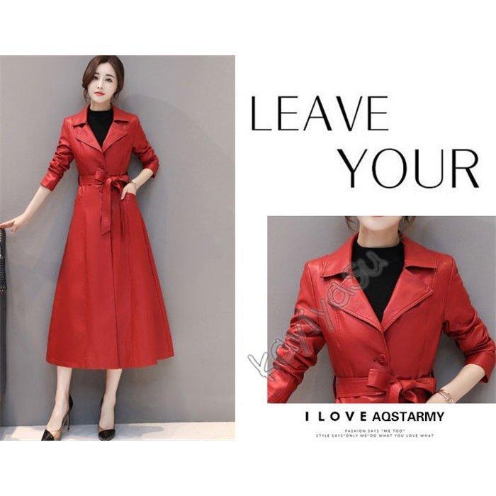 レザーコート レディース ロングコート トレンチコート 革ジャン Pu皮 ライダースジャケット 秋冬 バイクウェア 防風 防寒 バイカー 通勤 22新作 直営店に限定