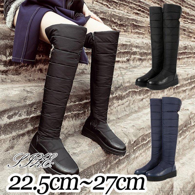 スノーブーツ ロング丈 レディース ファスナー サイハイブーツ 雪 長靴 厚手 ニーハイブーツ 裏起毛 フラット 真冬用シューズ 人気 オシャレ 暖かい 052 Ttbxy Hx Kayiyasu ヤフー店 通販 Yahoo ショッピング