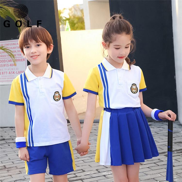 Web限定 ゴルフシャツ キッズ ゴルフ短パンツ ゴルフスカート 子供用 ポロシャツ 上下セット ゴルフウェア 夏 吸汗速乾 セットアップ 女の子 男の子 半袖 かわいい Wantannas Go Id