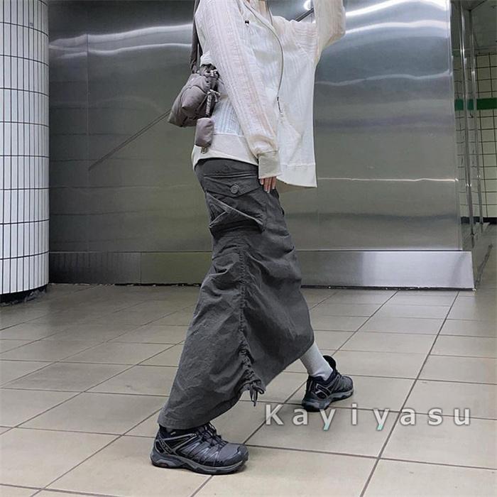 カーゴ風スカート レディース ロングスカート おしゃれ ストリート系 個性的 ボトムス 着痩せ カジュアルスカート 外出着 きれいめ 春夏秋 上品 学生 1 Lqfz Lqwcd Kayiyasu ヤフー店 通販 Yahoo ショッピング