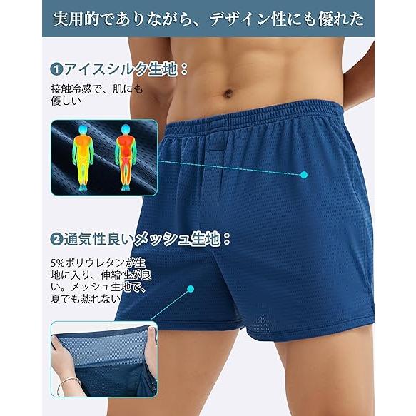 トランクス メンズ メッシュトランクス メッシュパンツ 下着 冷感 夏用
