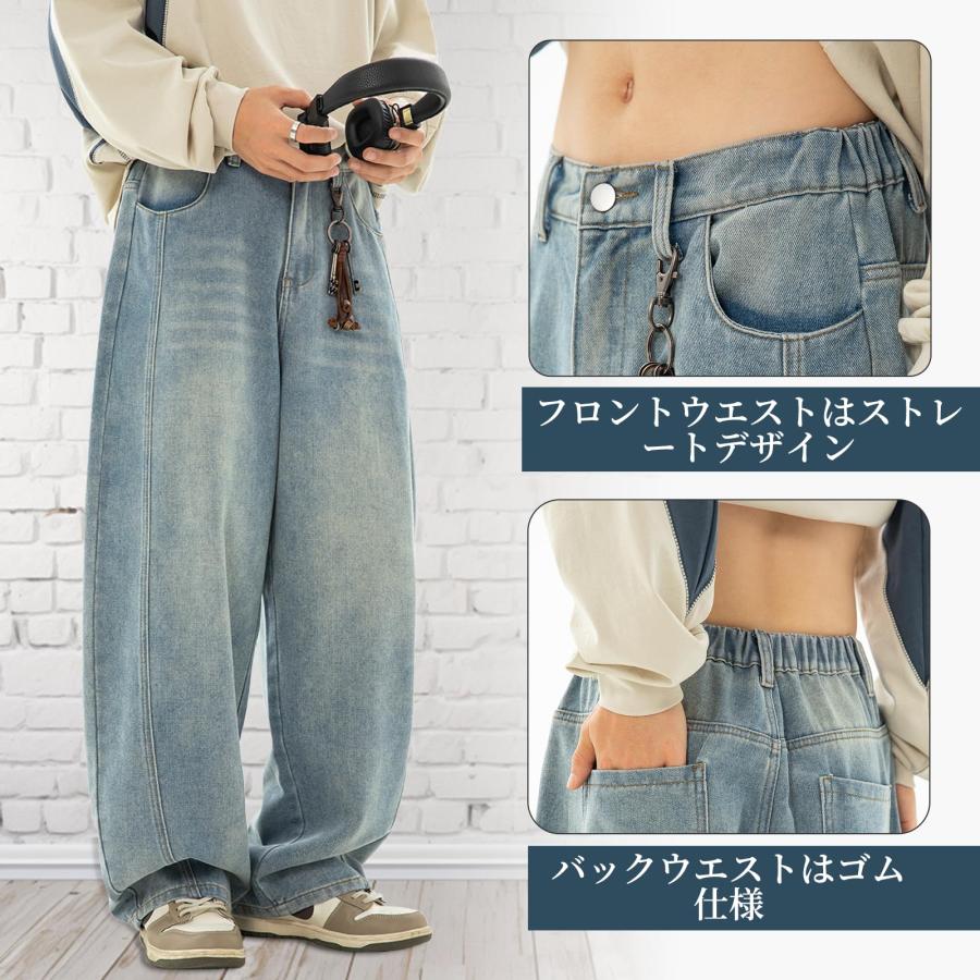 デニムパンツ メンズ ズボン ワイドパンツ ジーンズ ゆったり