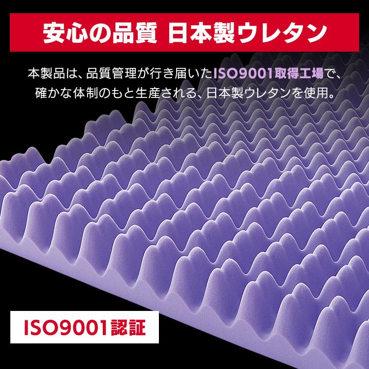 シングル 腰痛 トッパー 折りたたみ ウレタン 日本製 国産 4cm セブンフィットマットレス 【ＥＮ】 UMPZ74-S アイリスオーヤマ