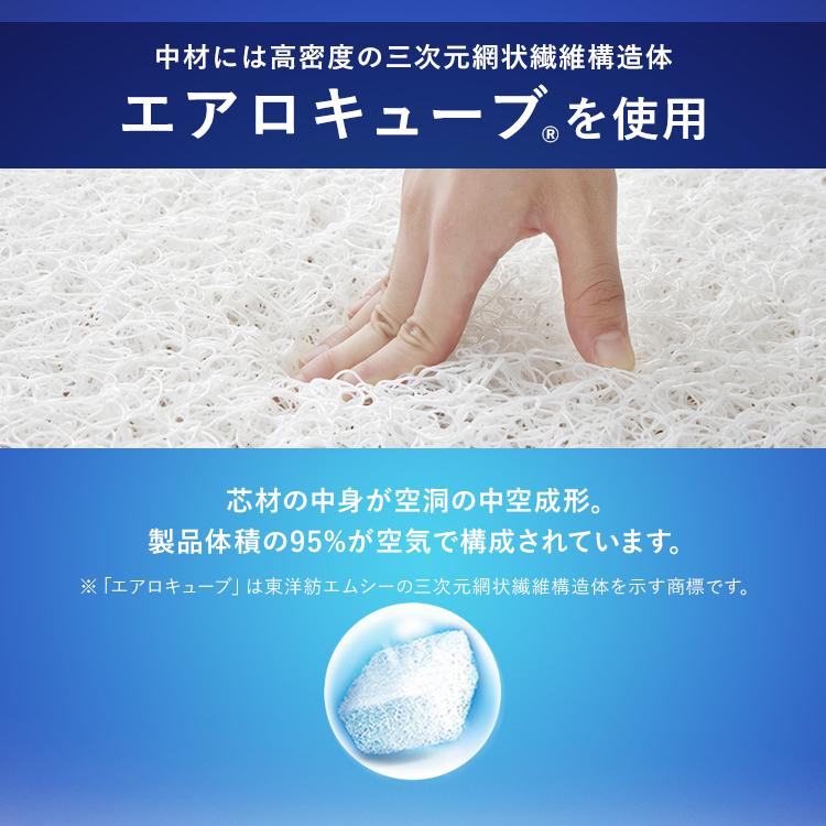 敷布団 セミダブル 洗える 丸洗い 抗菌防臭 通気性 軽い 軽量 ふんわり 体圧分散 敷き布団 アイリスオーヤマ エアリー Airy ASFP80-SD *_5