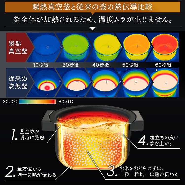 IRIS OHYAMA（アイリスオーヤマ） 炊飯器 5合炊き 5合 IH 瞬熱真空釜