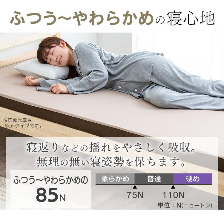 マットレス カバー付き セミダブル 低反発 敷き布団 厚め 来客用 新生活 8cm 通気性 体圧分散 アイリスオーヤマ MATK8-SD_5