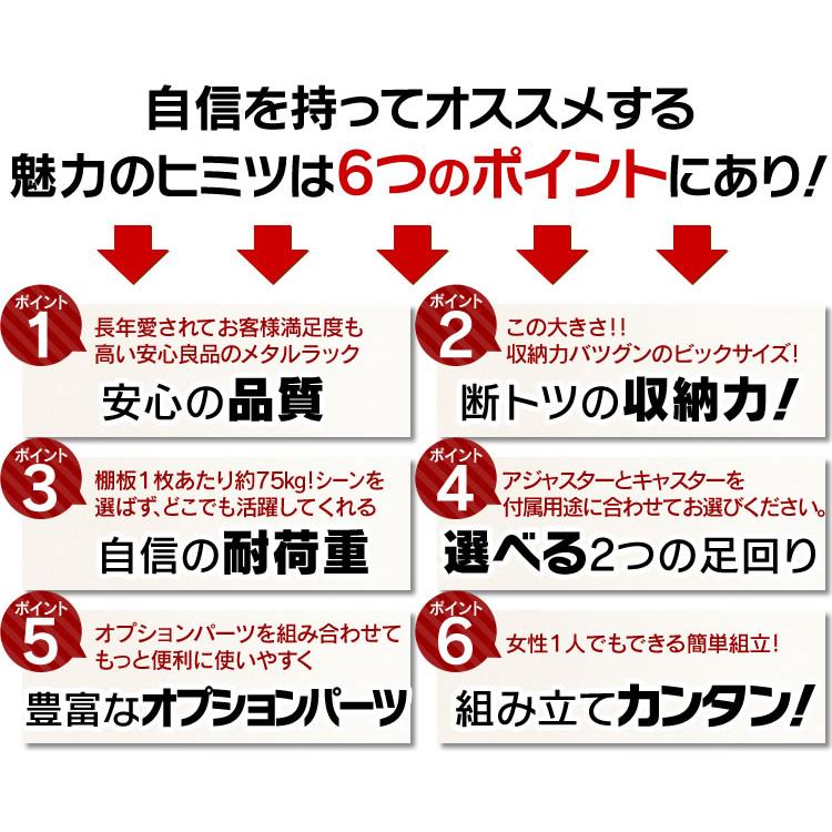 スチールラック 幅120 ラック 棚 メタルラック スチール棚 業務用 収納ラック キャスター付き オープンラック アイリスオーヤマ SE-1215 一人暮らし｜sofort｜05