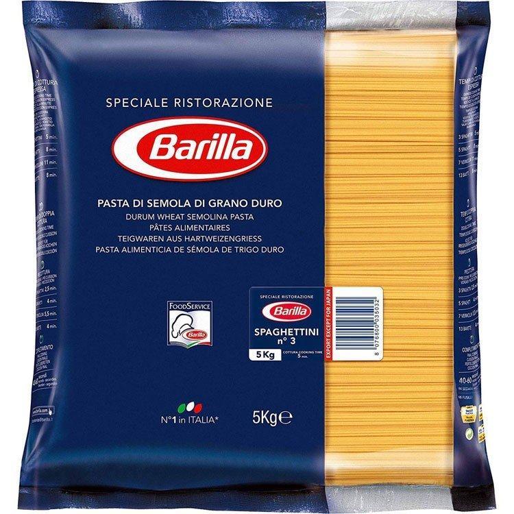 【並行輸入品】 パスタ 5kg 麺 乾麺 バリラ No.3 太さ 1.4mm 大容量 業務用 イタリア スパゲッティ スパゲティ ロングパスタ Barilla 5キロ * [Blue sea1218]（Yahoo!・家具インテリア館Yahoo!店）