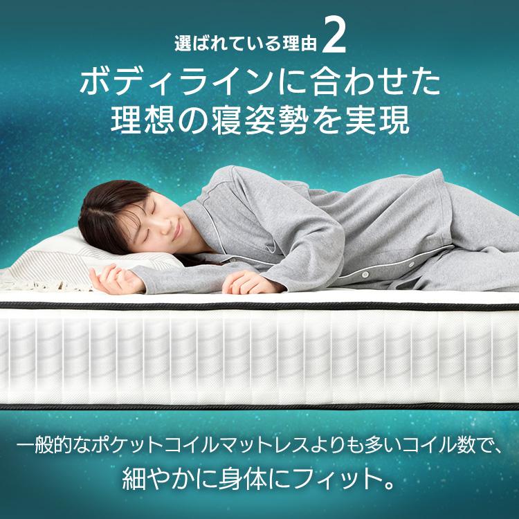 マットレス セミダブル ポケットコイルマットレス 20cm 高反発
