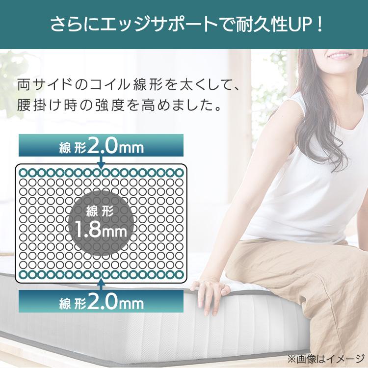 20cm高反発マットレス サイズ ポケットコイル構造的圧力サポート通気性