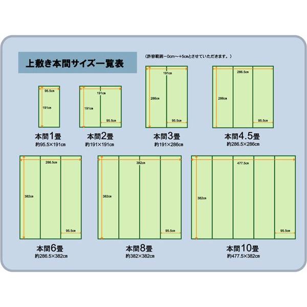 井草 い草上敷 ござ 純国産 糸引織 柿田川 本間 1畳 1帖 (約95×191cm) 敷物 一人暮らし冬用 ホットカーペット