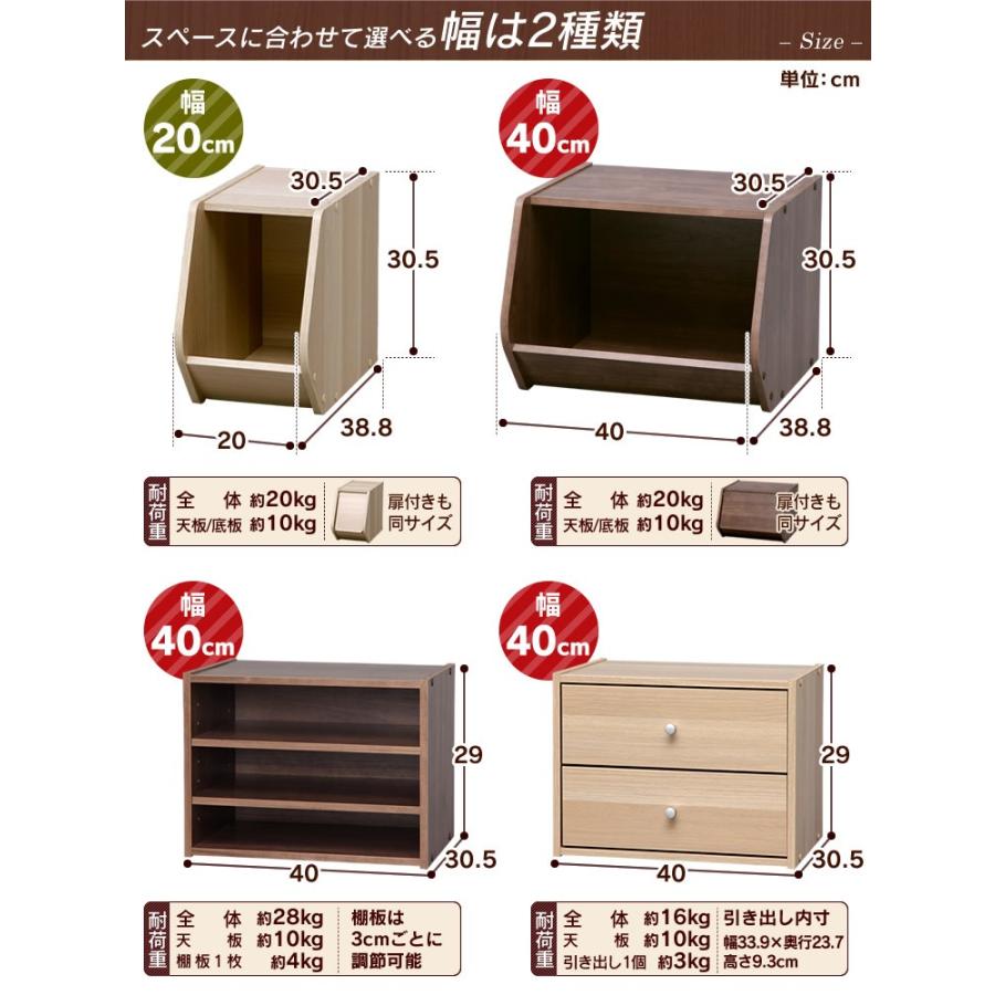 IRIS OHYAMA（アイリスオーヤマ） カラーボックス 3個セット 収納 扉