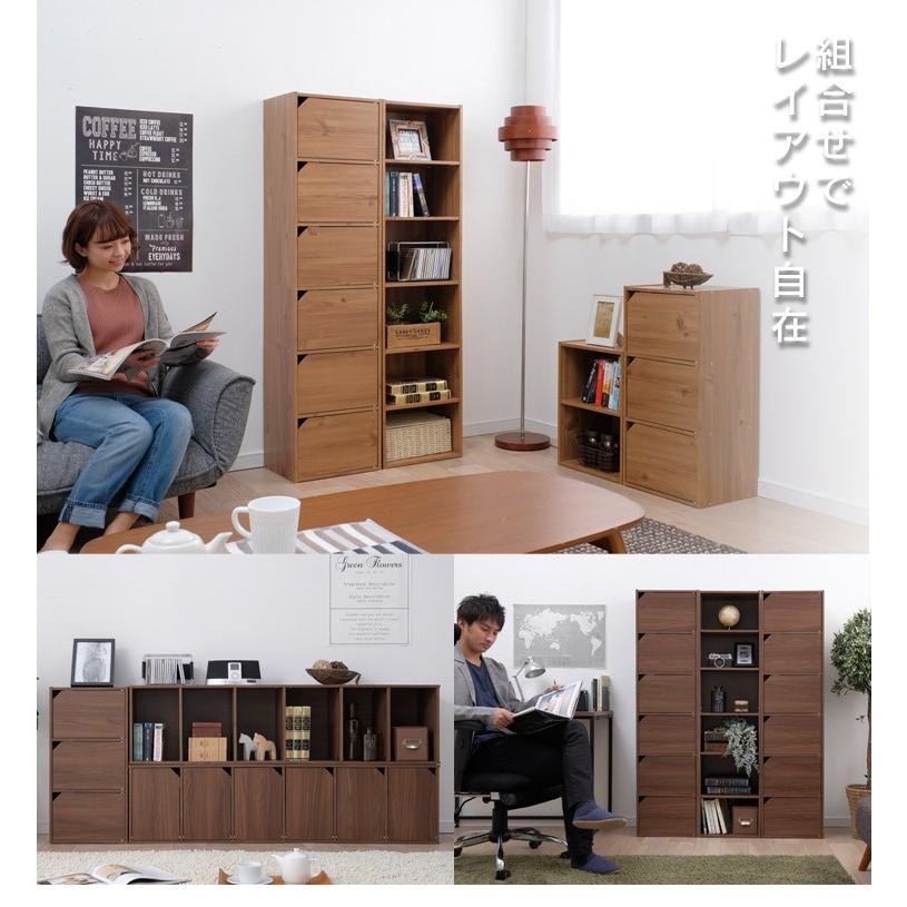 スキャンティーク　木製ブラウンシェルフ 6つの収納スペース スキャンティーク 木製ブラウンシェルフ 6つの収納スペース スキャン